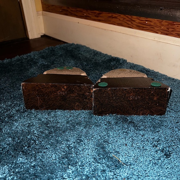 Vintage Acanthus Leaf Motif Marbled Solid Stone Bookends/ Sculpture Decor - Picture 11 of 16